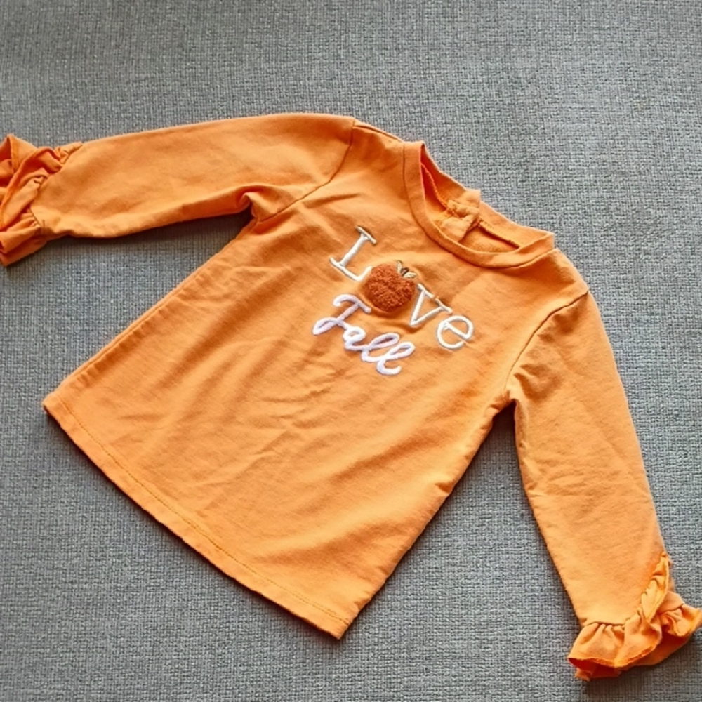Love Fall Orange Baby Top
